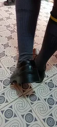Black Leather School Shoes - 3