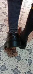 Black Leather School Shoes - 4