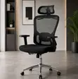 Kiti cha Ofisi cha Orthopedic Ergonomic chenye Mkeka Mrefu - Nyeusi - 1