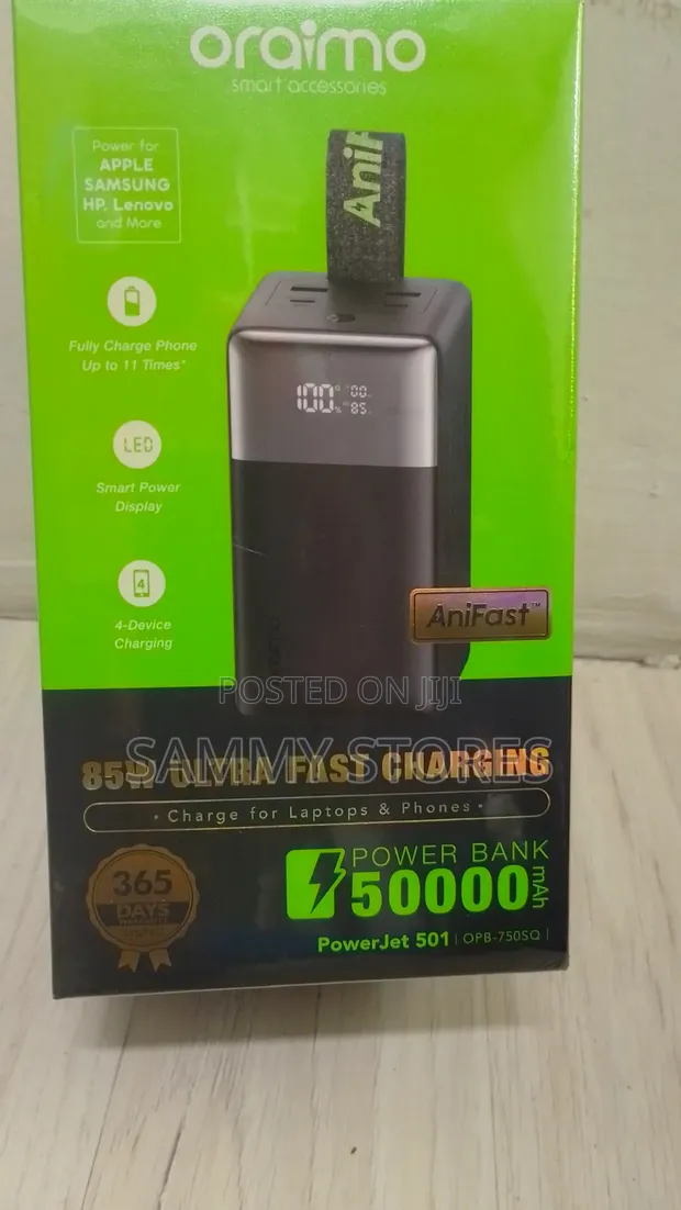 Oraimo PowerJet 501 85W PD Fast Charge Power Bank 50,000mAh - 1