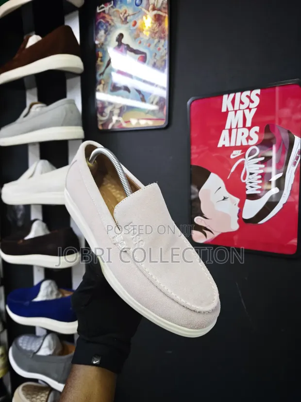 Boss Suede Slip-on Loafers - Beige - 1