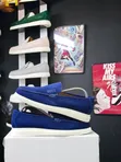Boss Loafers za Suede Nyeusi ya Navy - 1