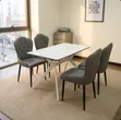 Modern 4 Seater Marble Dining Table Set - 1