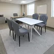 Elegant Marble 4 Seater Dining Table Set - 2