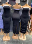 Gauni Refu Nyeusi la Kisasa kwa Wanawake - 1