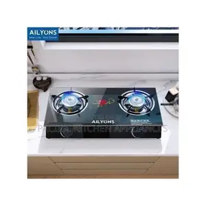 Ailyons 2 Burner Glass Top Gas Cooker