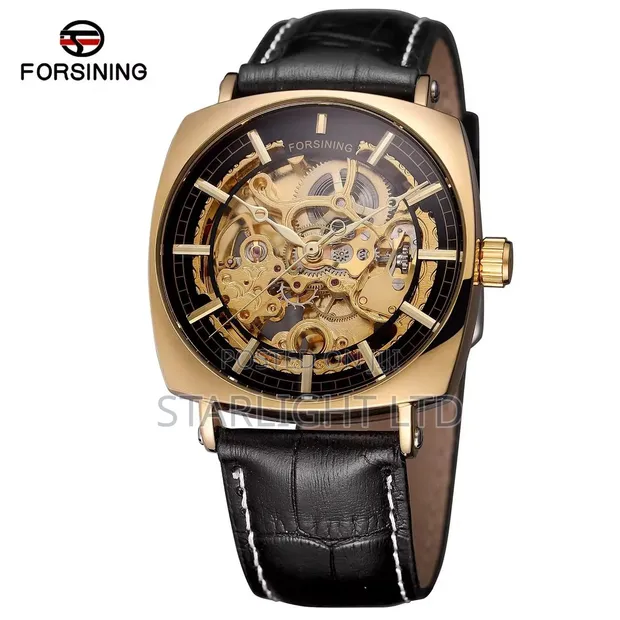Forsining Men's Luxury Skeleton Automatic Watch - 1