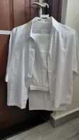 Zara Wears White Linen Trouser Set - 2
