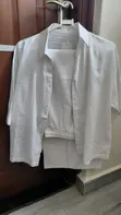Zara Wears White Linen Trouser Set - 3