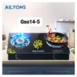 Ailyons Double Burner Glass Top Gas Cooker - 2