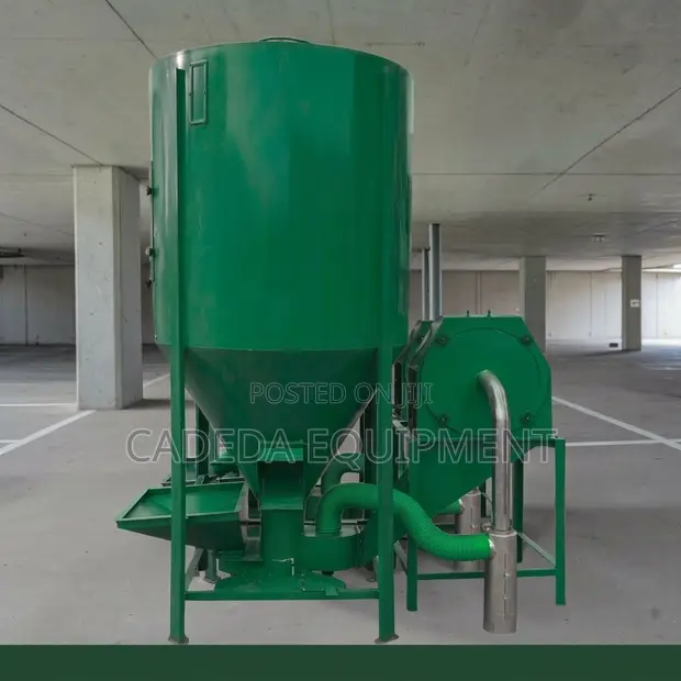 Livestock Feed Mill, Hammer Mill Crusher & Mixer - 15HP | 1000kg Batch - 1