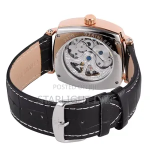 Men's Forsining Royal Luxury Skeleton Watch - Rose Gold