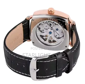 Forsining 1076 Luxury Skeleton Rose Gold Classic Black Watch