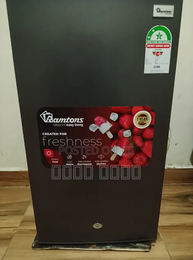 Ramtons 185L Single Door Fridge - Black - 1