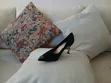 Women's Black Velvet Studded Stilettos - 2