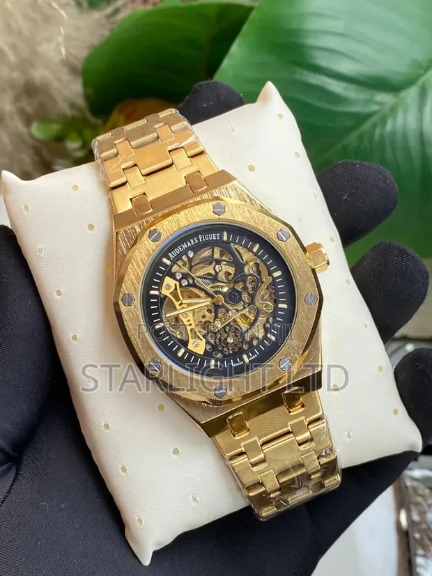 Saa ya Biashara ya Premium ya Wanaume ya Skeleton - 1
