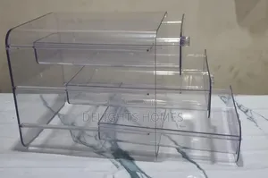 Kisanduku cha Uhifadhi wa Vipodozi cha Akriliki Chenye Droo 3