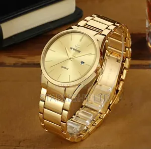 WWOOR Unisex Classic Gold Wristwatch