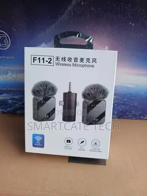 F11-2 Dual Wireless Lavalier Microphone kwa iPhone/Android
