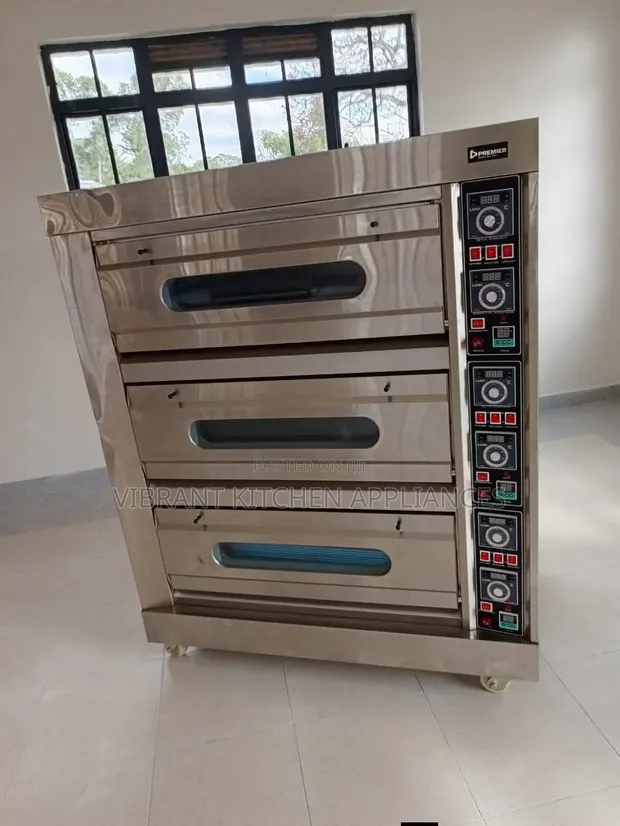 Brand New Three Deck Stainless Steel Commercial Electric Oven - 1
