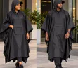 Poncho ya Mvua ya Watu Wazima ya Unisex na Kofia - 1