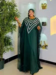 Abaya ya Kijani ya Msituni - Maxi Dress Ukubwa Bure - 1