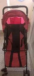 Combi Lightweight Stroller - Black & Maroon - 2