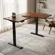 L-Shaped Height Adjustable Standing Desk - 140cm - 3