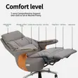 Executive Reclining CEO Desk Chair - Brown Leather - 2