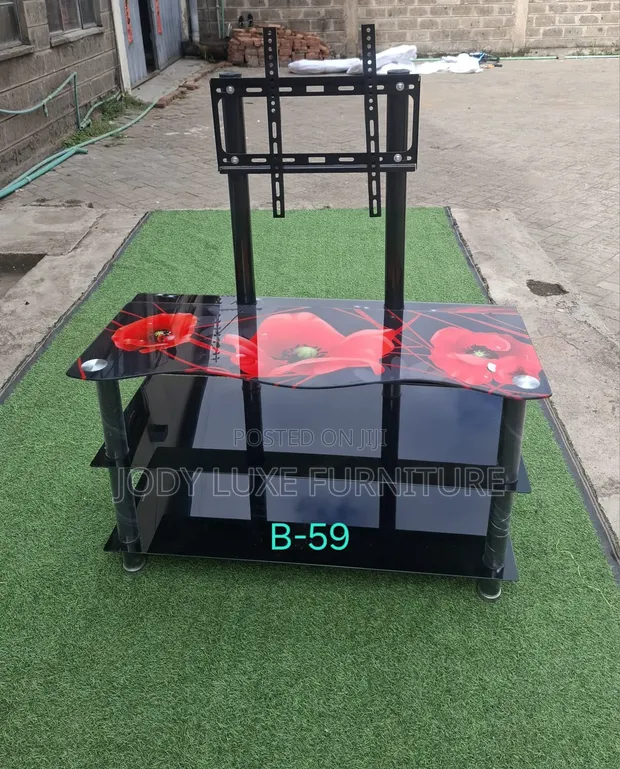 Glass TV Stand with Mount - 1