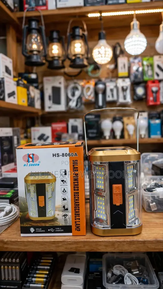 HiSHEEN HS-8060A Solar-Powered Rechargeable LED Lamp - 1