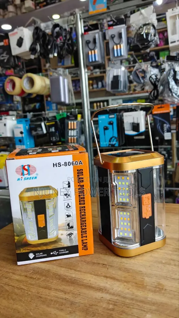 HiSHEEN Solar-Powered Rechargeable LED Lamp (HS-8060A) - 1