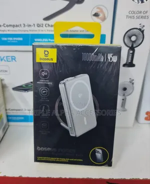 Baseus Nomos Qi2 3-in-1 Magnetic Power Bank 10000mAh 45W