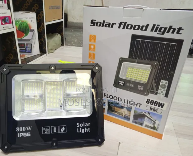 800W Solar LED Flood Light - Taa ya Nje ya Bustani na Usalama - 1