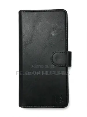 iPhone 7 Plus/8 Plus Black Leather Flip Wallet Case