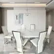 Seti ya Meza ya Kulia ya Marumaru ya Viti 6 - Meza ya Mstatili ya Kisasa - 1