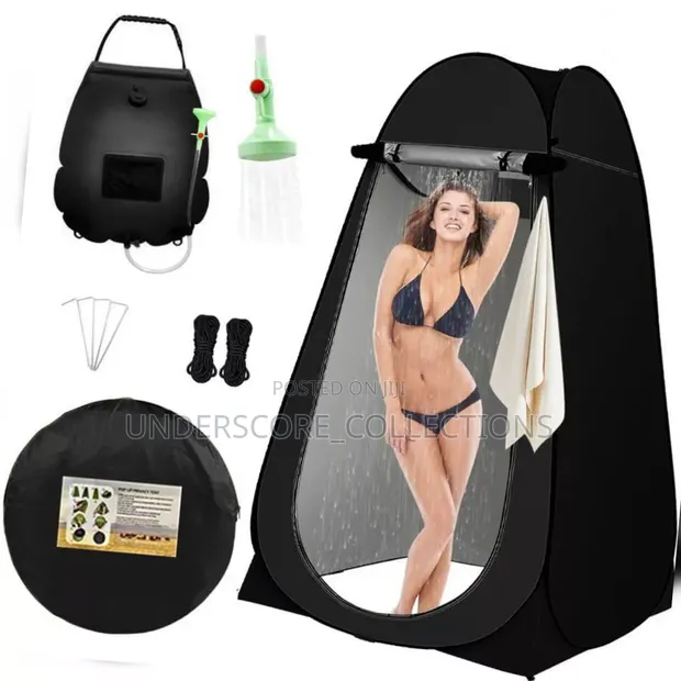 Black Pop-Up Privacy Shelter Tent Set - 1