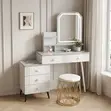 Modern Makeup Table with Storage - 3