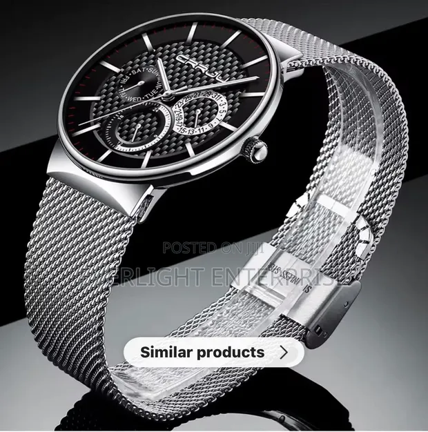 Saa ya CRRJU Chronograph Mesh kwa Wanaume - 1