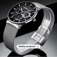 Saa ya CRRJU Chronograph Mesh kwa Wanaume - 1