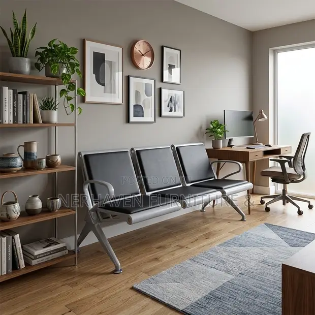 Heavy Duty Link Chair - Waiting Room Reception Chair - 1