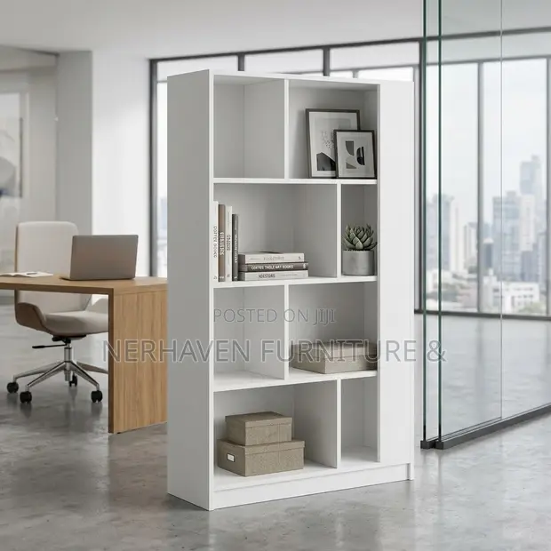 Modern Office Home Bookshelf - 7 Shelves - 1