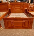 Brown Wooden Bed 4x6 - 1