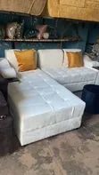 5 Seater Sectional White Sofa - 2