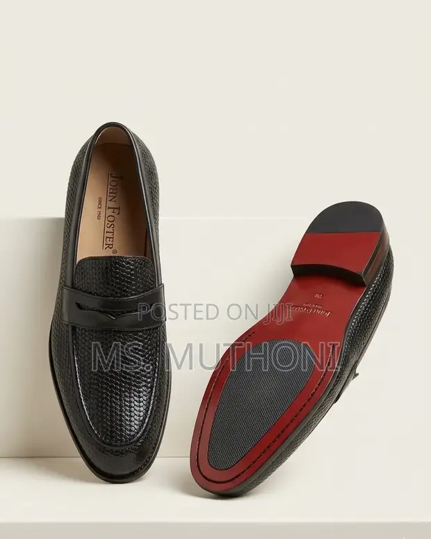 John Foster Loafers za Ngozi na Bottomi Nyekundu - 1