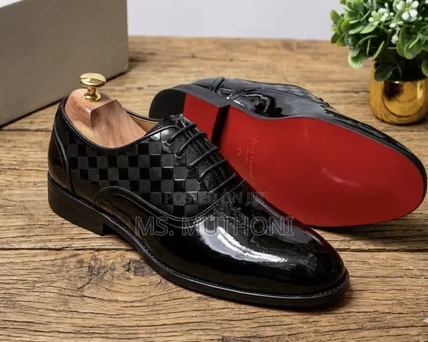 John Foster Men's Red Bottom Tuxedo Oxfords - 1