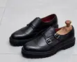 Chunky Sole Double Monk Strap Brogue Shoes - 2
