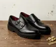 Viatu vya Lug Sole Wingtip Double Monk - 1