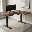 1.4M Curved Electric Height Adjustable Desk - 1
