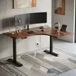 1.4M Curved Electric Height Adjustable Desk - 2
